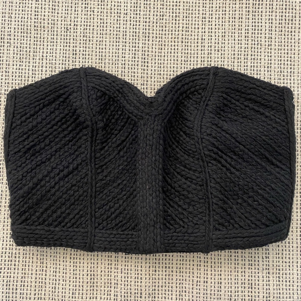 H&M gold label tube strapless corset vest top 8/M nwt